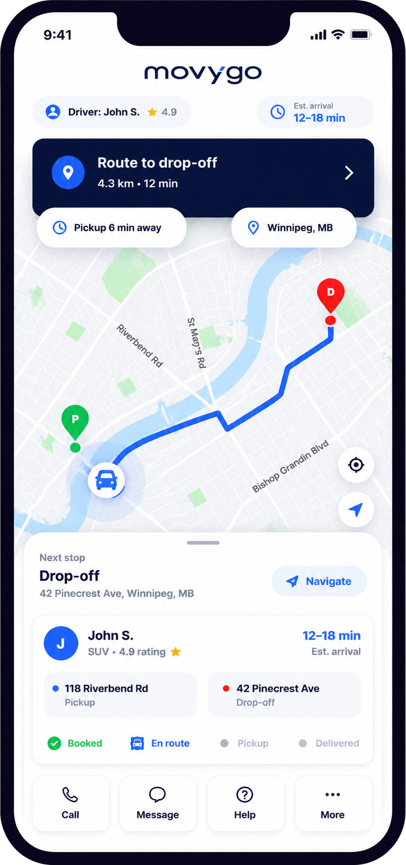 Movygo live tracking preview